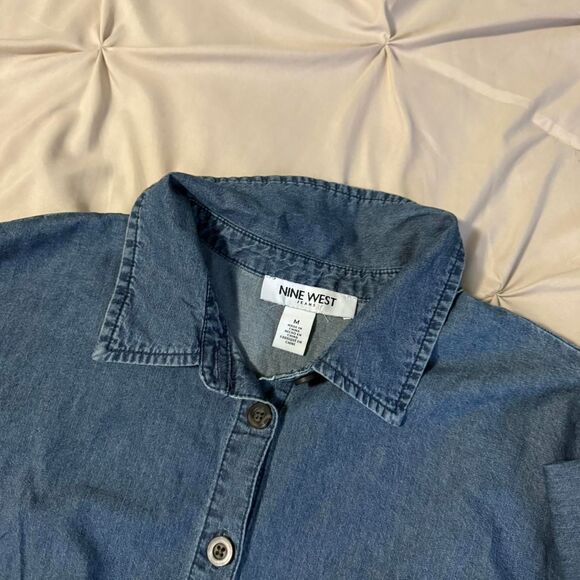 Nine-west Women's Denim Navy Dress Size M - Picture 2 of 7